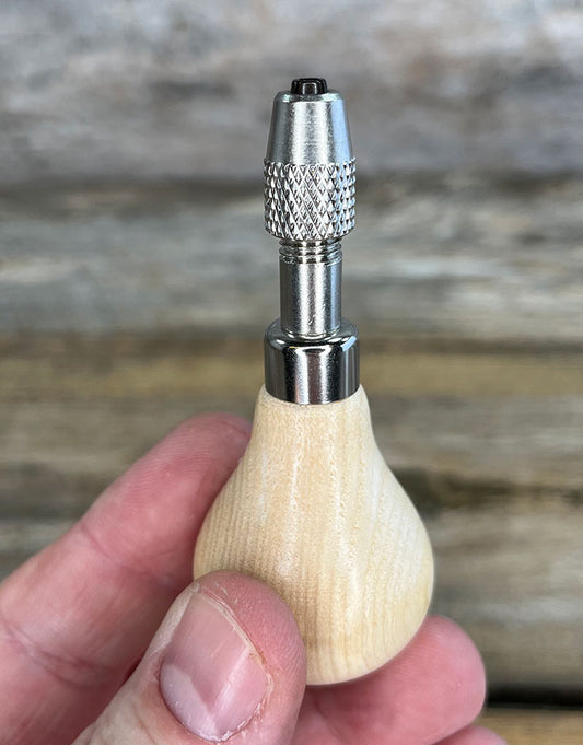 HN1263 = Pear Shape Wood Handle with 2 Chucks