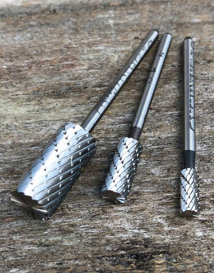 19-5XX = High Speed Steel Cross Cut Cylinder Bur (Choose Size)