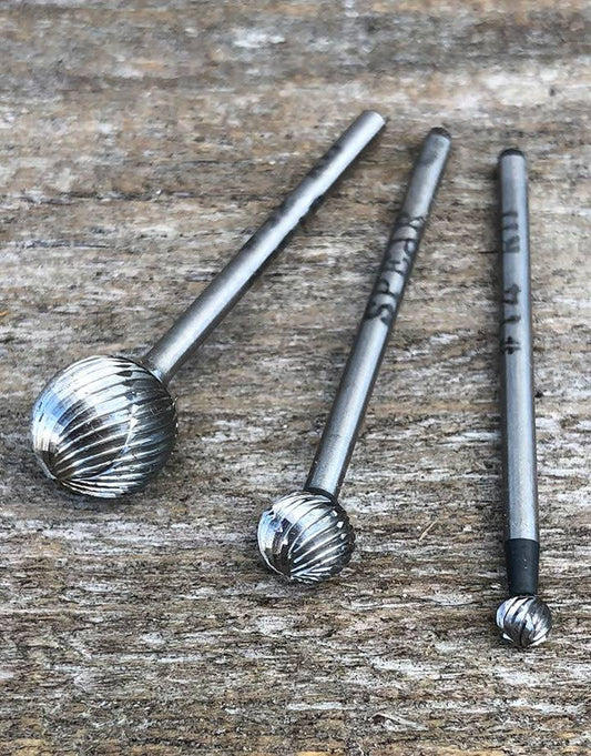 19-3XX = High Speed Steel Round Bur (Choose Size)