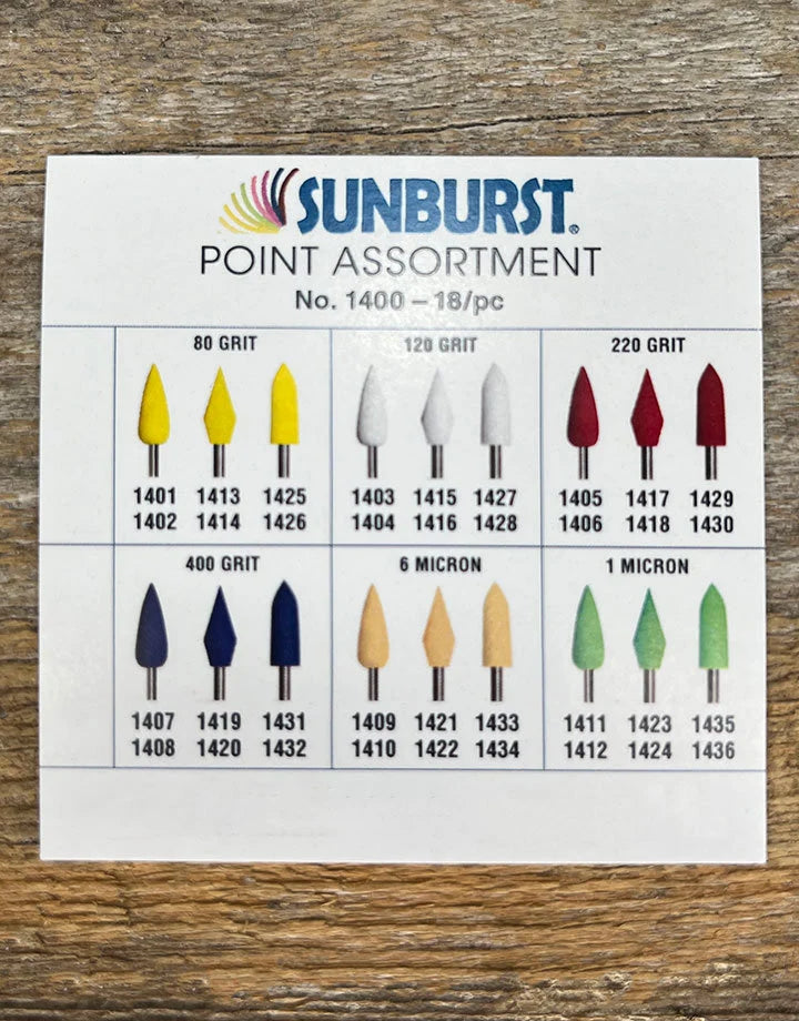 ST1400 = Dedeco Aluminum Oxide Polishing Point Assortment 18pc Kit