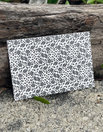 XLP0143 = Floral Zigzag Pattern Laser Engraved Metal Sheet 3x2" = Textured Jewelry Blank = Copper, Brass & More