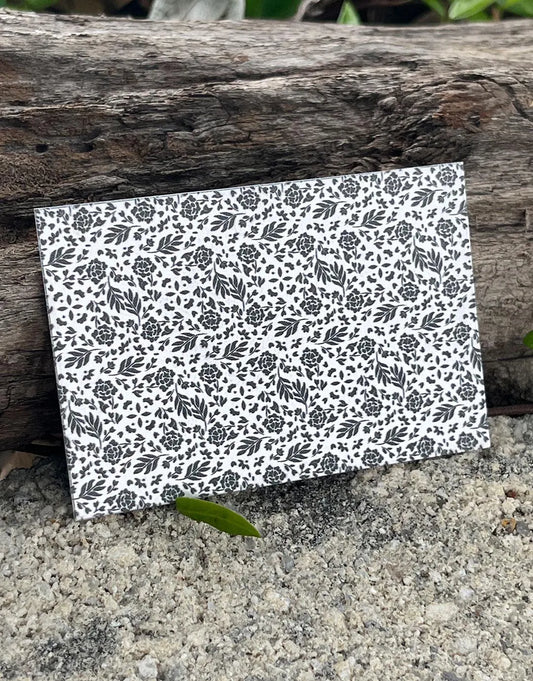 XLP0143 = Floral Zigzag Pattern Laser Engraved Metal Sheet 3x2" = Textured Jewelry Blank = Copper, Brass & More