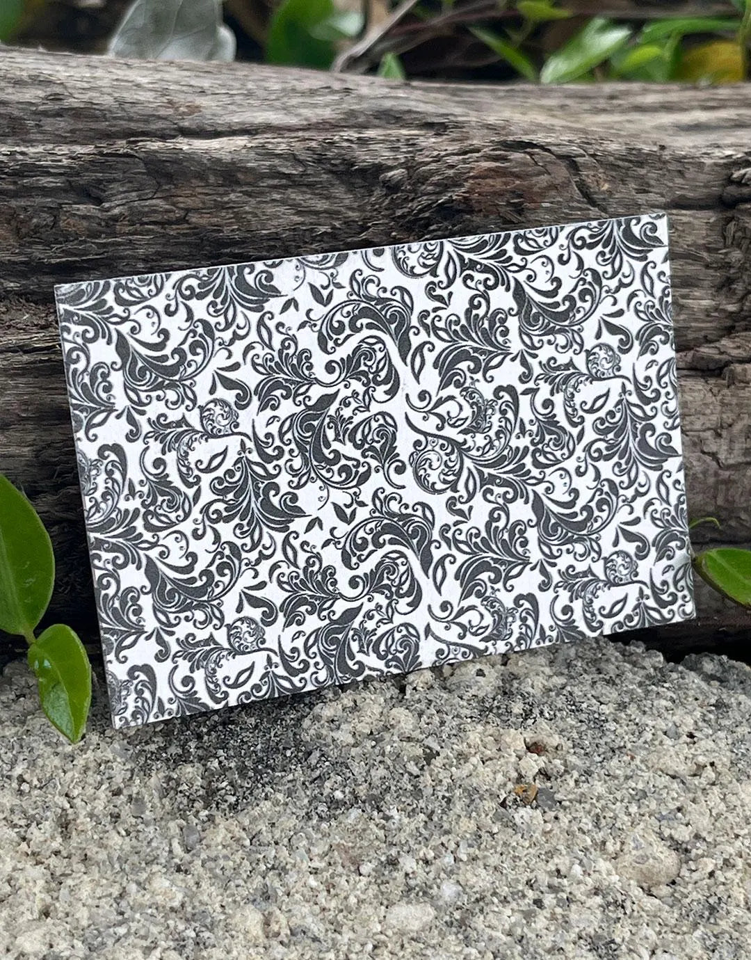 XLP0144 = Floral Wallpaper Laser Engraved Metal Sheet 3x2" = Textured Jewelry Blank = Copper, Brass & More