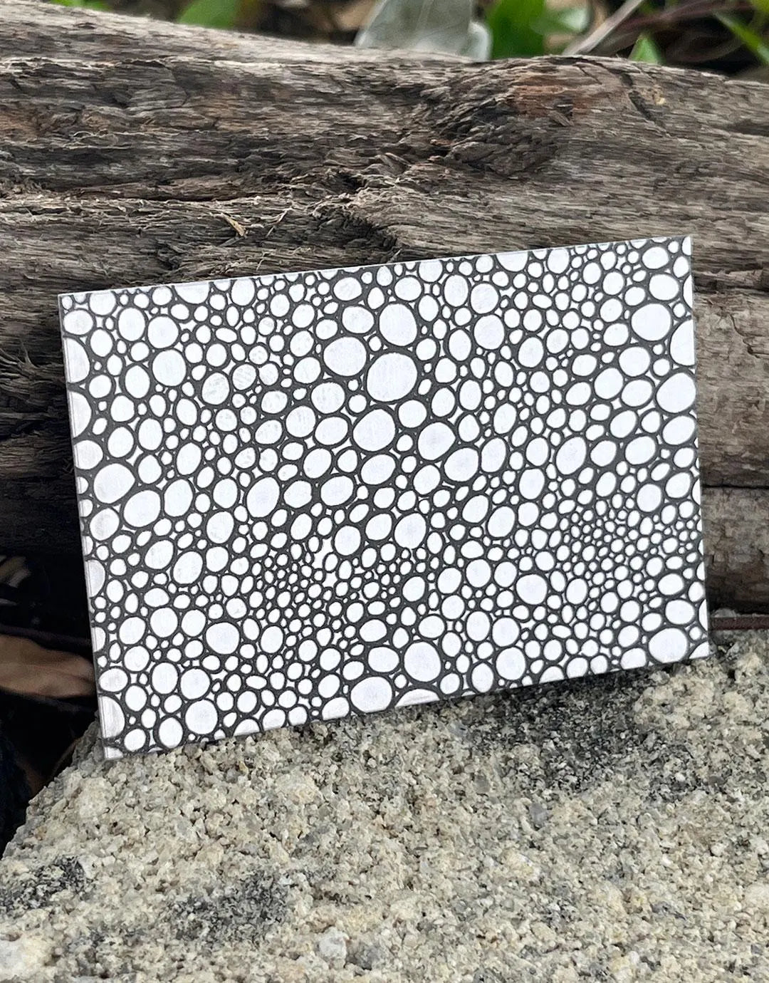XLP0146 = Foam Laser Engraved Metal Sheet 3x2" = Textured Jewelry Blank = Copper, Brass & More