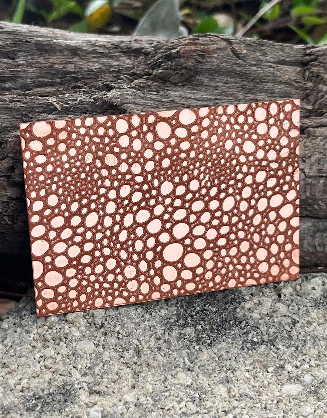 XLP0146 = Foam Laser Engraved Metal Sheet 3x2" = Textured Jewelry Blank = Copper, Brass & More