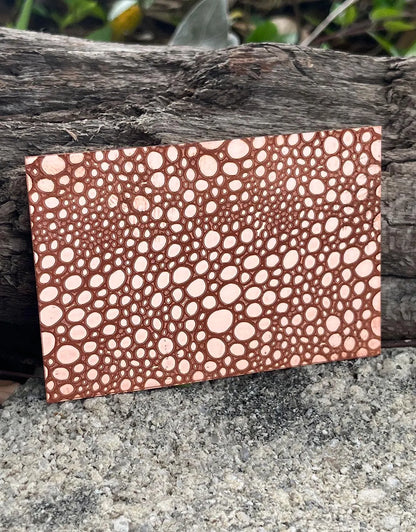 XLP0146 = Foam Laser Engraved Metal Sheet 3x2" = Textured Jewelry Blank = Copper, Brass & More