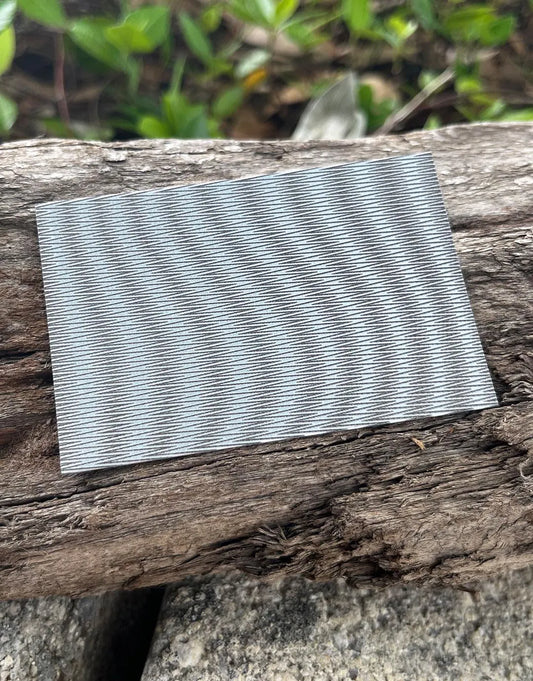 XLP0147 = Hazy Lines Laser Engraved Metal Sheet 3x2" = Textured Jewelry Blank = Copper, Brass & More