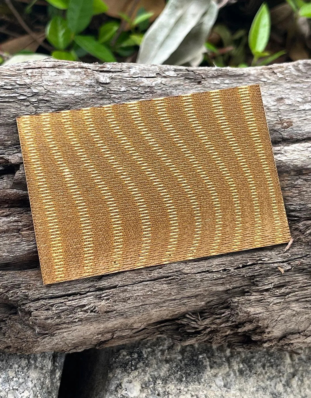 XLP0147 = Hazy Lines Laser Engraved Metal Sheet 3x2" = Textured Jewelry Blank = Copper, Brass & More