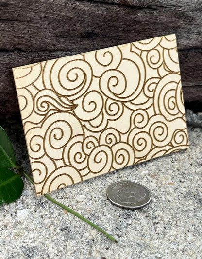 XLP0001 = Cloudy Laser Engraved Metal Sheet 3x2" = Textured Jewelry Blank = Copper, Brass & More (Copy)