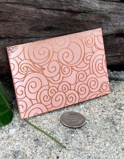 XLP0001 = Cloudy Laser Engraved Metal Sheet 3x2" = Textured Jewelry Blank = Copper, Brass & More (Copy)