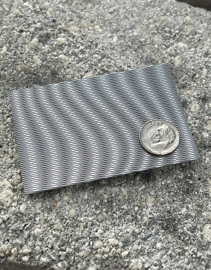 XLP0147 = Hazy Lines Laser Engraved Metal Sheet 3x2" = Textured Jewelry Blank = Copper, Brass & More