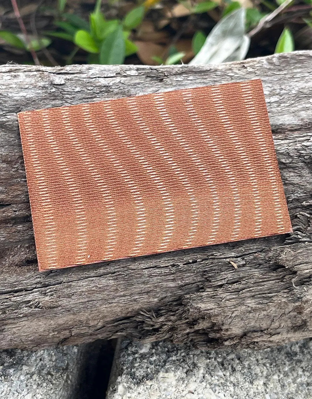 XLP0147 = Hazy Lines Laser Engraved Metal Sheet 3x2" = Textured Jewelry Blank = Copper, Brass & More