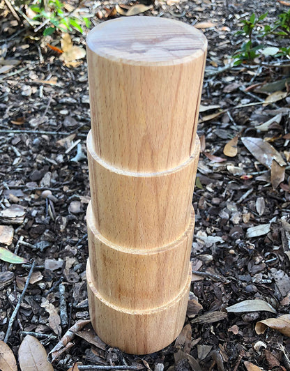 MD222 = Round Wood Stepped Bracelet Mandrel 8'' Long