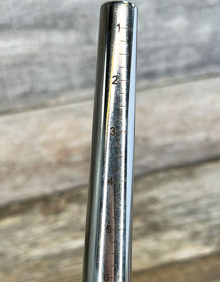 MD280 = Stainless Steel Ring Mandrel Sizes 1-16 with Ring Blank Gauge