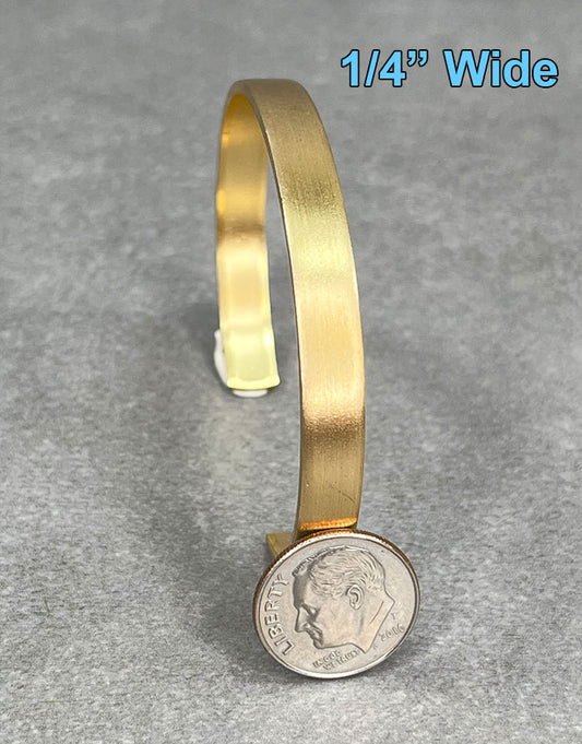 MSBR1001 = Brass Bracelet Cuff Flat 1/4'' Wide