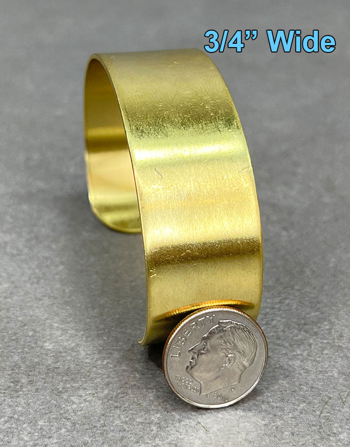 MSBR1003 = Brass Bracelet Cuff Flat 3/4'' Wide