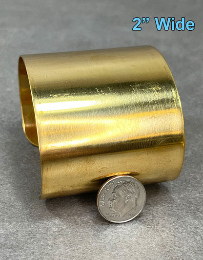 MSBR1006 = Brass Bracelet Cuff Flat 2'' Wide