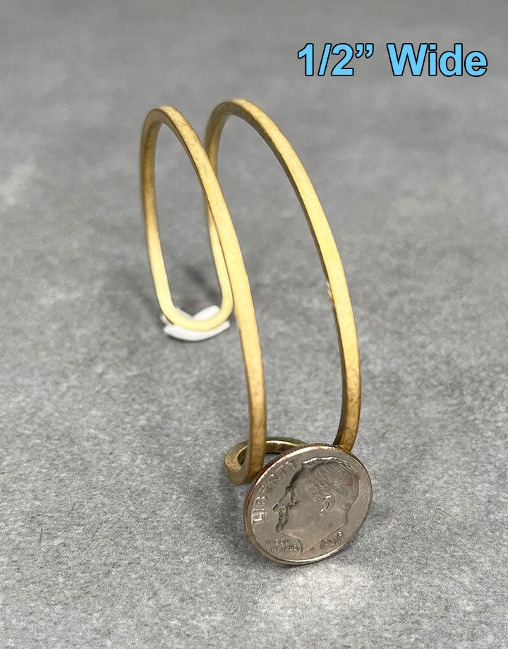 MSBR1032 = Brass Bracelet Cuff Open 1/2'' Wide
