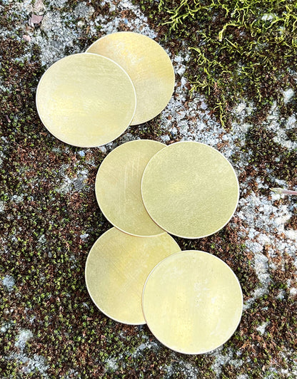 MSBR10624 = BRASS SHAPE - ROUND 1'' dia (24ga) (Pkg of 6)