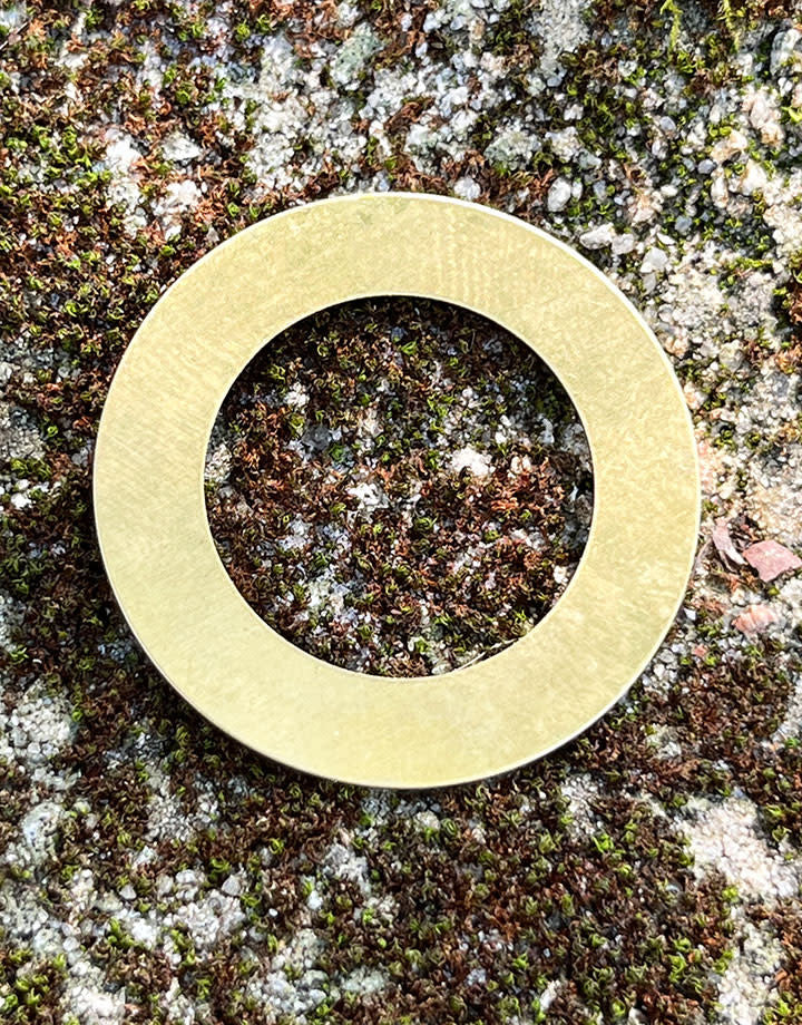 MSBR18324 = BRASS WASHER 24ga 1-3/8'' diameter (Pkg of 6)