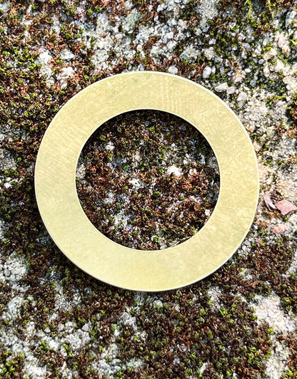 MSBR18324 = BRASS WASHER 24ga 1-3/8'' diameter (Pkg of 6)