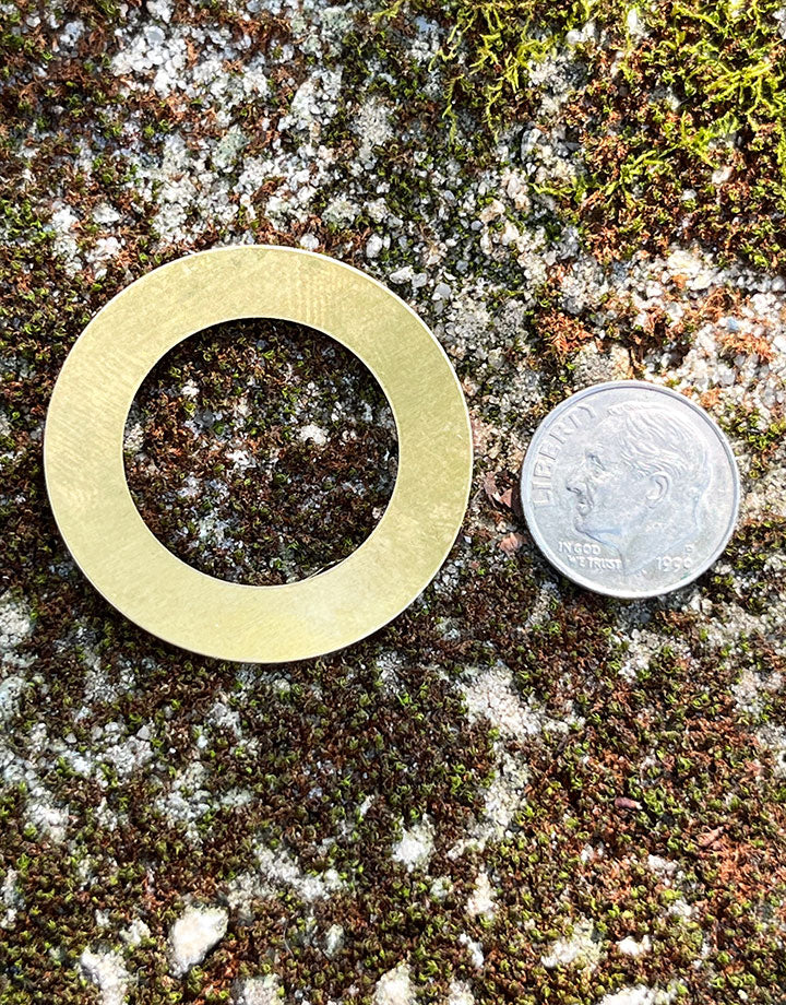 MSBR18324 = BRASS WASHER 24ga 1-3/8'' diameter (Pkg of 6)