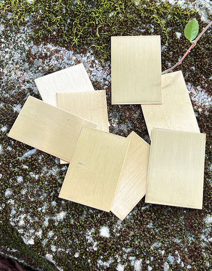 MSBR36324 = BRASS SHAPE - RECTANGLE 1 x 1-1/2"  (24ga) (Pkg of 8)