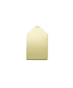 MSBR36724 = BRASS SHAPE - RETANGULAR with RING 13/16'' x 1/2'' 24ga (Pkg of 6)
