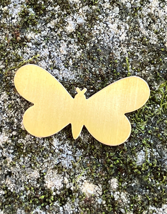 MSBR54424 = BRASS SHAPE - BUTTERFLY 1-5/16 x 11/16''  24ga (Pkg of 6)