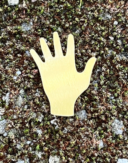 MSBR59424 = BRASS SHAPE - HAND 3/4'' x 7/8''  24ga (Pkg of 6)