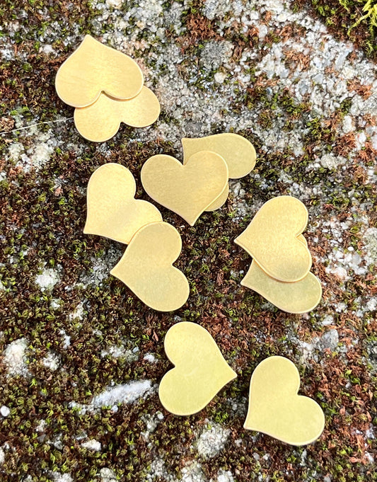 MSBR70224 = Brass Shape - Heart 11 x 13mm (Pkg of 10)