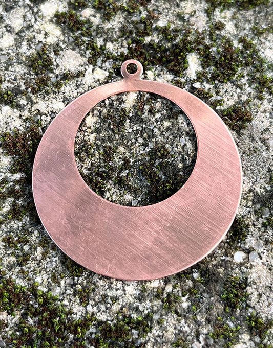 MSC11724 = Copper Shape - Round Drop 24ga 1-5/8''OD with 7/8''ID Cutout & Ring (Pkg of 6)