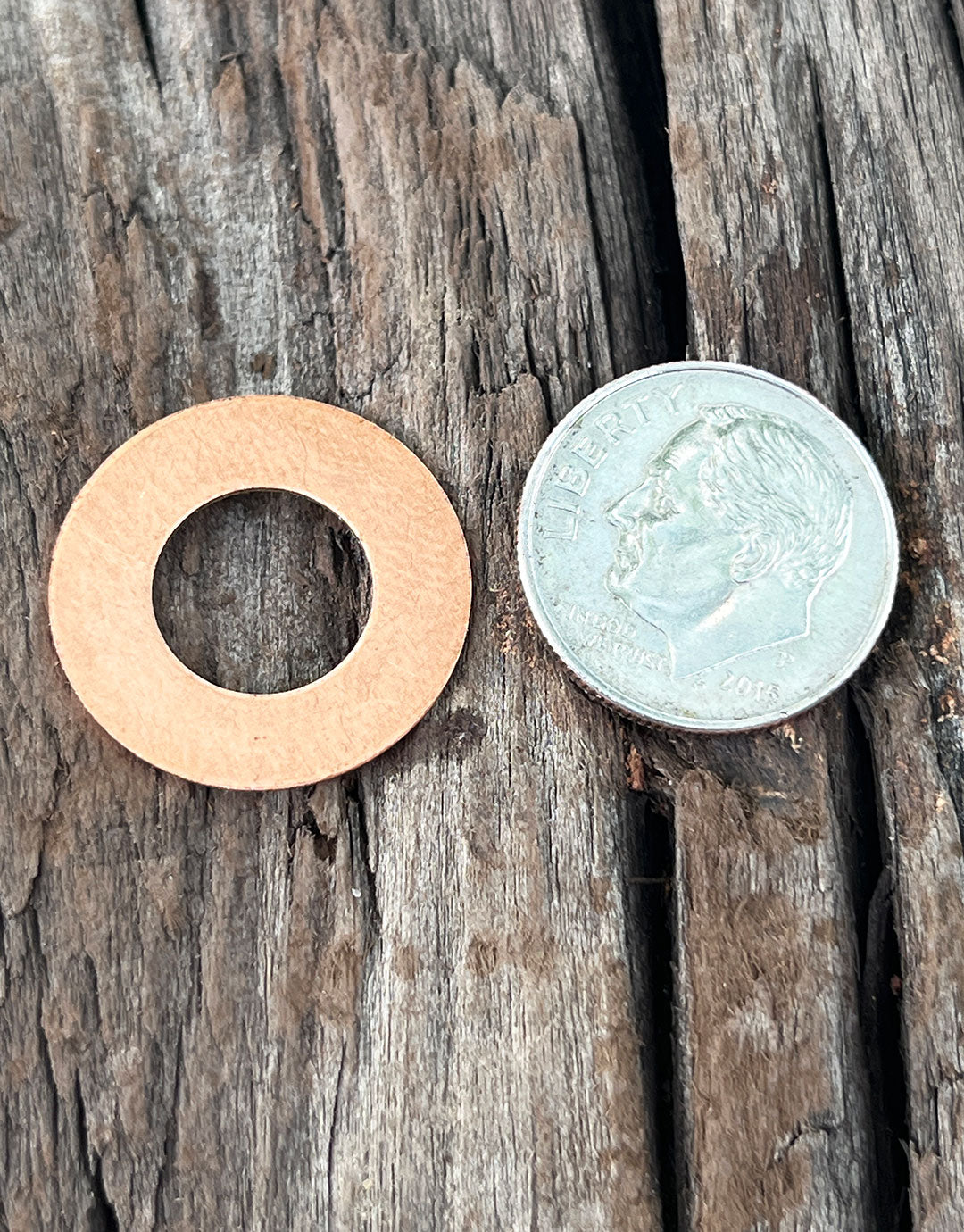MSC16824 = Copper Washer 24ga 3/4''x3/8'' ID (Pkg of 6)