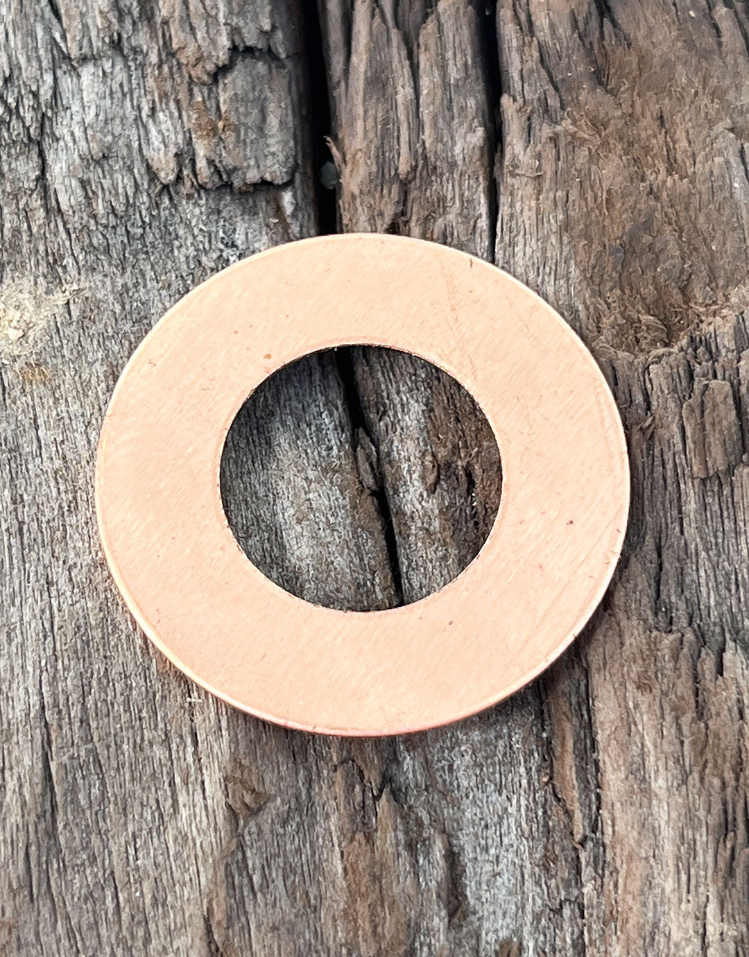 MSC16924 = Copper Washer 24ga 1'' x1/2'' ID (Pkg of 6)