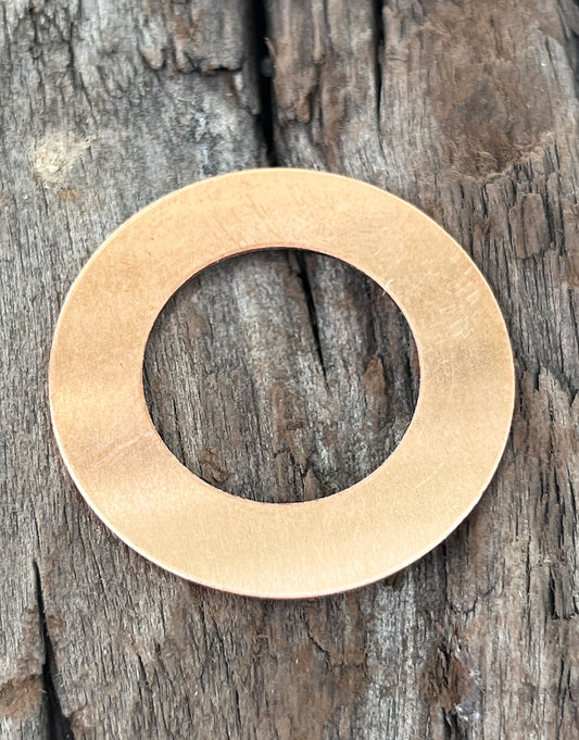 MSC17024 = Copper Washer 24ga 1-1/4'' x3/4'' ID (Pkg of 6)