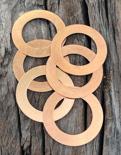 MSC18324 = Copper Washer 24ga 1-3/8'' diameter PKG/6pcs