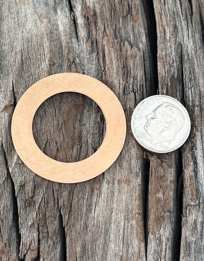 MSC18324 = Copper Washer 24ga 1-3/8'' diameter PKG/6pcs