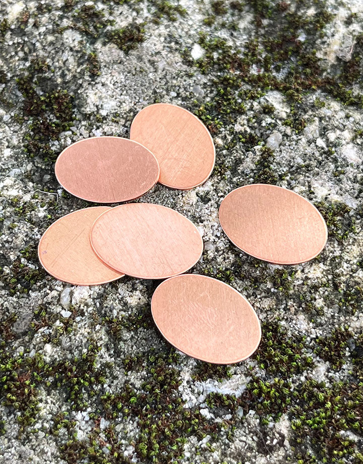 MSC20824 = COPPER SHAPE - OVAL 24ga 18 x 13mm (Pkg of 6)