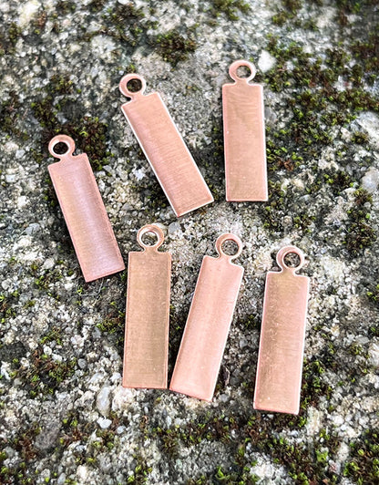 MSC36624 = Copper Shape Rectangle with Ring 24ga 11/16'' x 3/16'' (Pkg of 6)