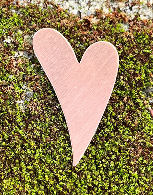 MSC42624 = COPPER SHAPE - HEART 24 ga 1-7/16'' x 1''   (Pkg of 6)