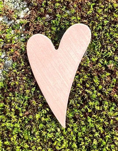 MSC42724 = COPPER SHAPE - HEART 24ga 1'' x 5/8'' (Pkg of 6)