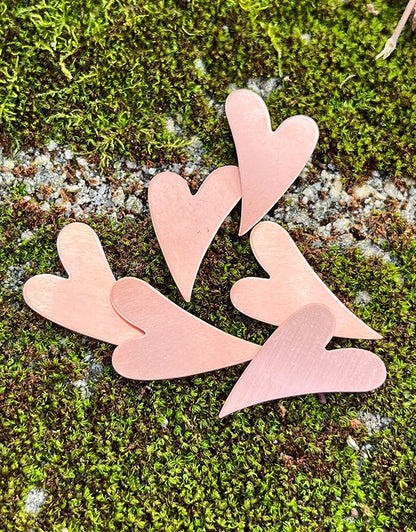 MSC42724 = COPPER SHAPE - HEART 24ga 1'' x 5/8'' (Pkg of 6)