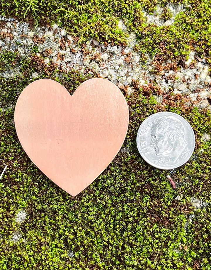 MSC43124 = COPPER SHAPE - HEART 1-3/8'' x 1-1/2''   24ga (Pkg of 6)