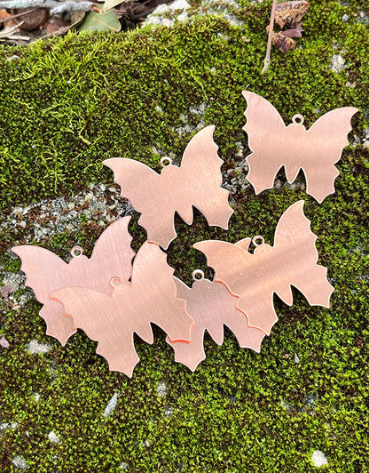 MSC54124 = COPPER SHAPE - BUTTERFLY with RING 24ga 1-3/8'' X 1-1/4''  (Pkg of 6)