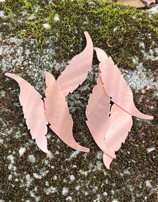 MSC57124 = COPPER SHAPE - FEATHER  24ga 2-5/16''  (Pkg of 6)