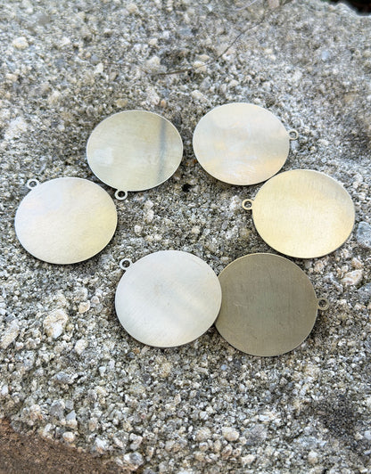 MSN11424 = NICKEL SILVER SHAPE - ROUND with ONE RING 24ga 1''   (Pkg of 6)
