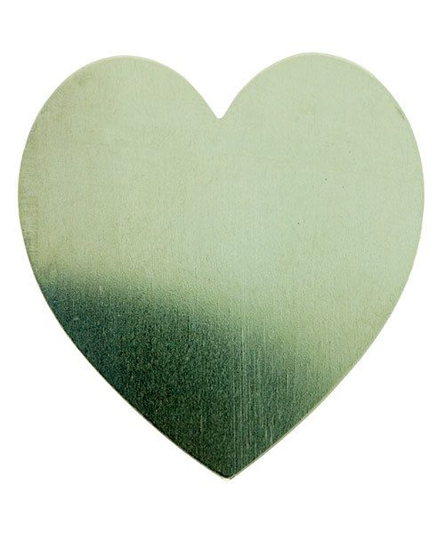 MSN43124 = Nickel Silver Shape - HEART 1-3/8'' x 1-1/2''   24ga (Pkg of 6)