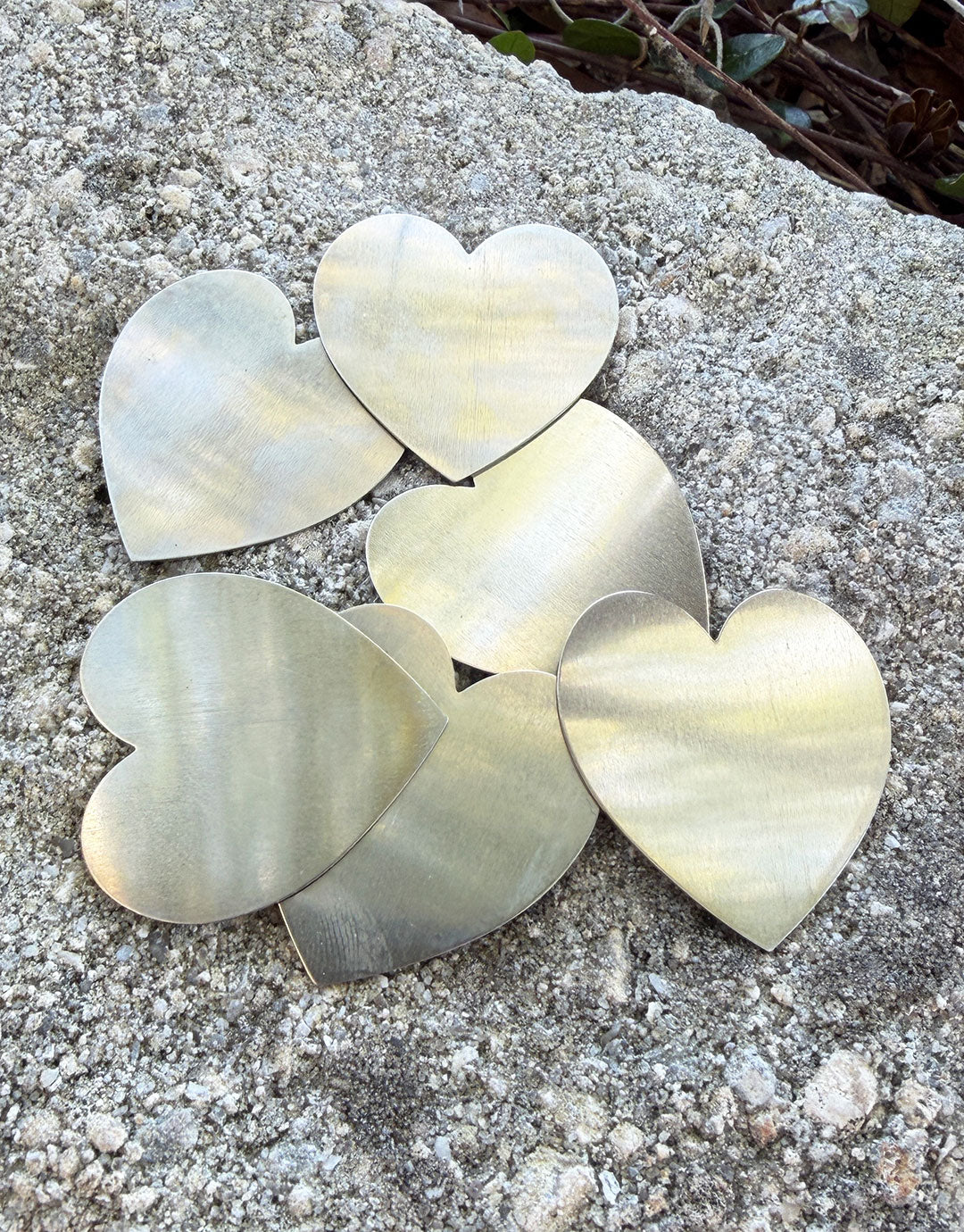 MSN43124 = Nickel Silver Shape - HEART 1-3/8'' x 1-1/2''   24ga (Pkg of 6)