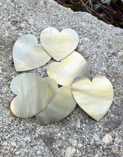 MSN43124 = Nickel Silver Shape - HEART 1-3/8'' x 1-1/2''   24ga (Pkg of 6)