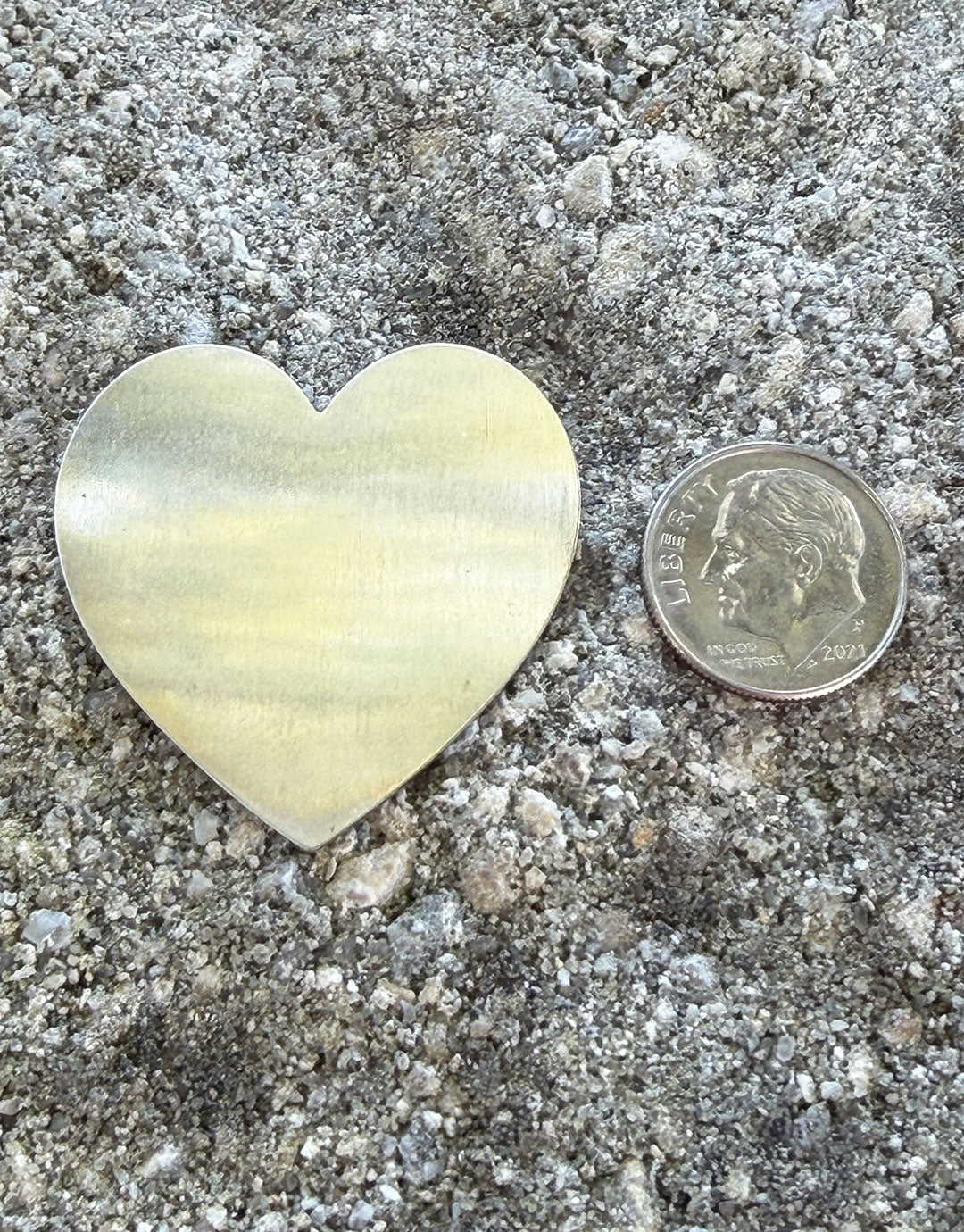 MSN43124 = Nickel Silver Shape - HEART 1-3/8'' x 1-1/2''   24ga (Pkg of 6)